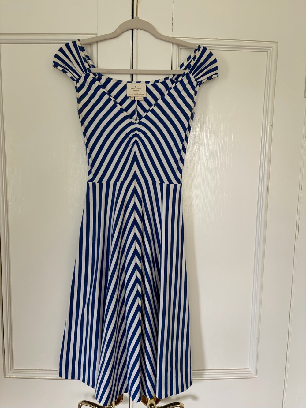 Kate Spade Blue and White Striped Dress